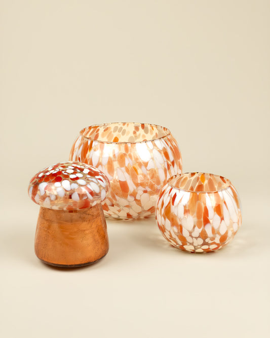 Set 2 portacandele in vetro