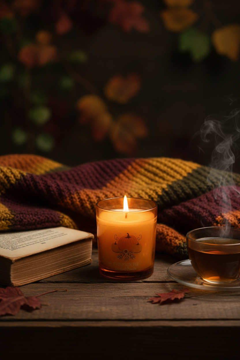 Candela profumata alla torta di zucca