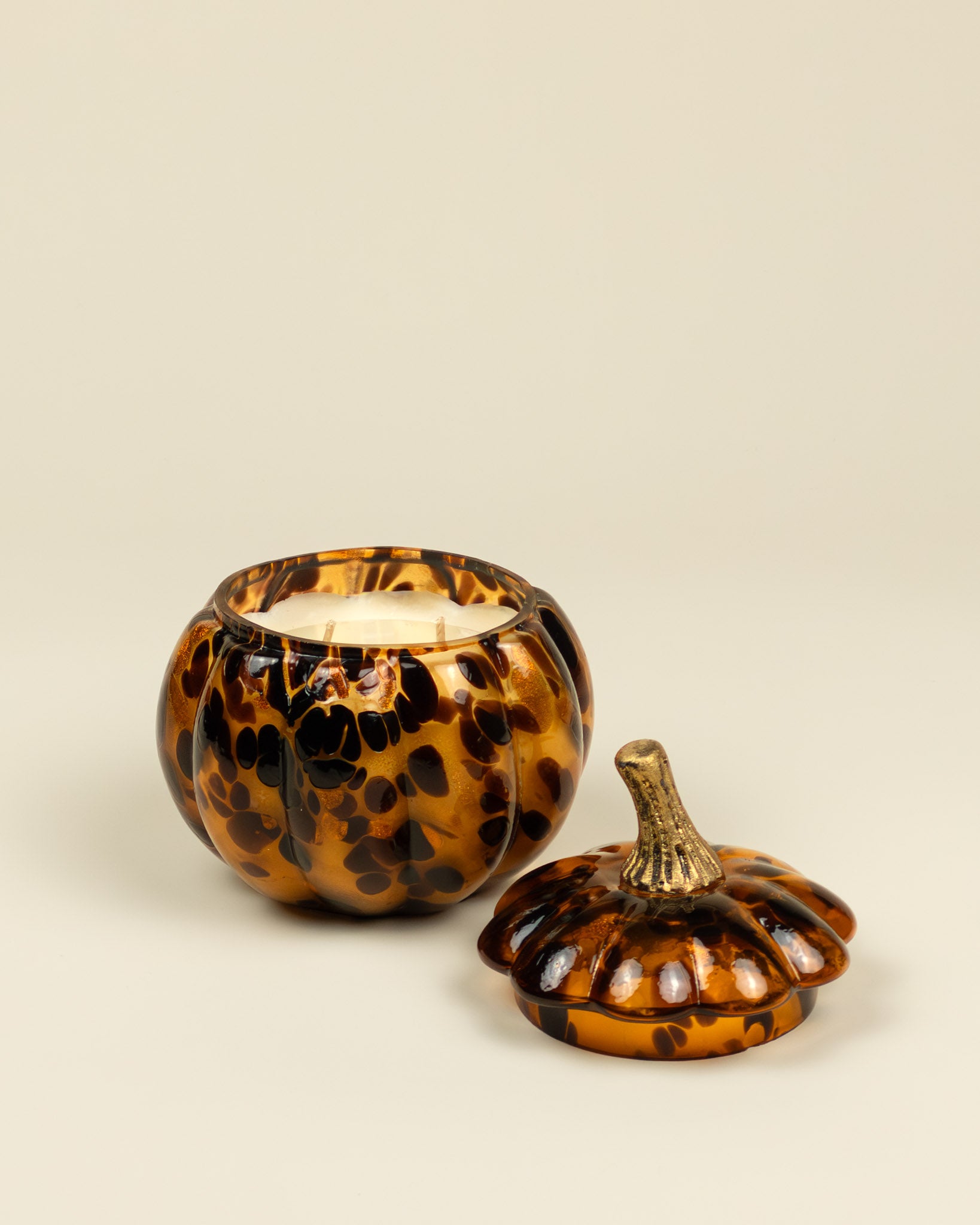 Candela profumata in vetro a forma di zucca
