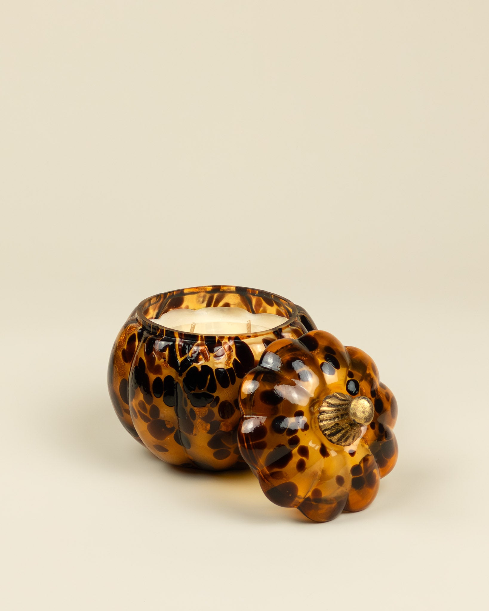 Candela profumata in vetro a forma di zucca