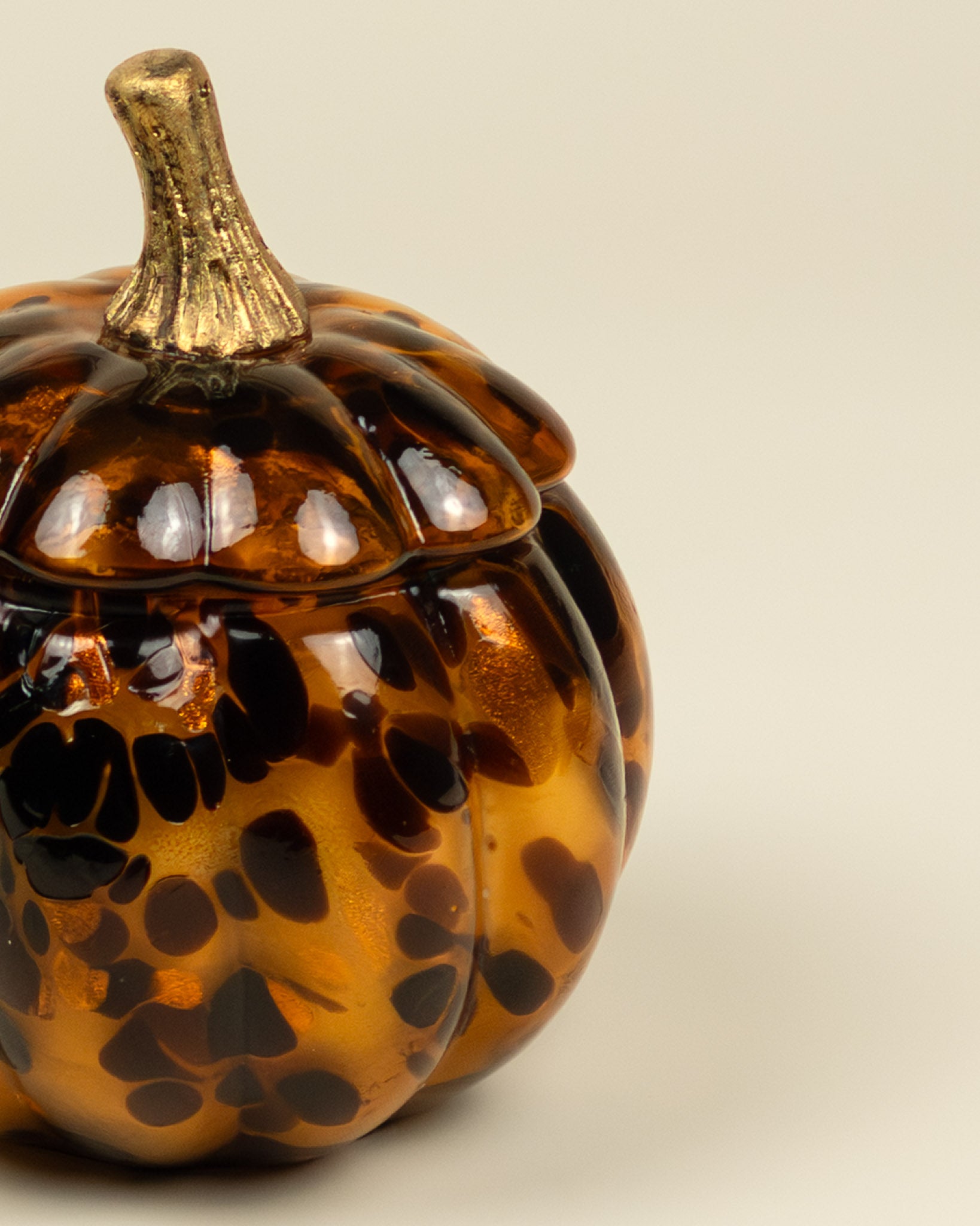 Candela profumata in vetro a forma di zucca