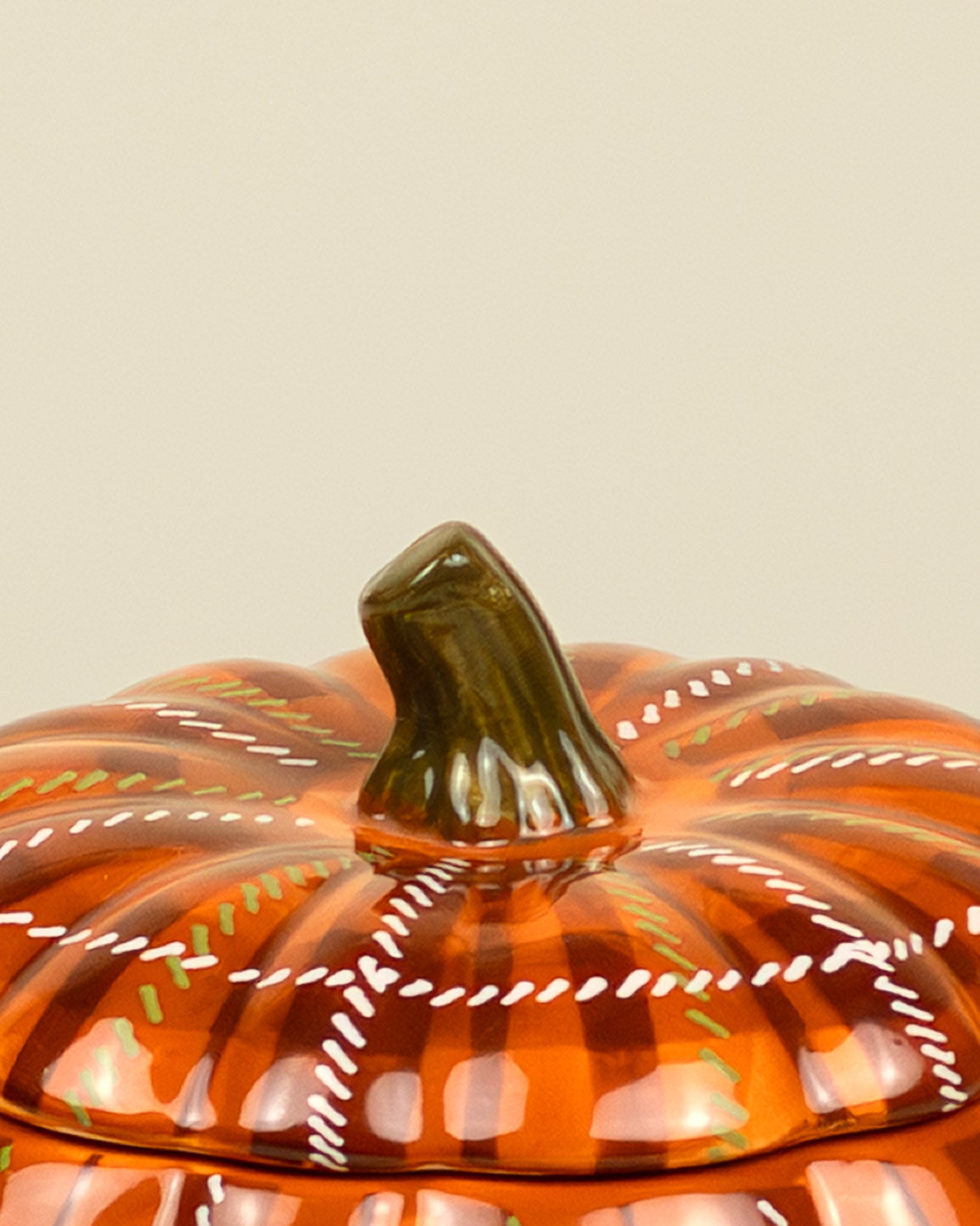 Contenitore - Zucca con trama plaid