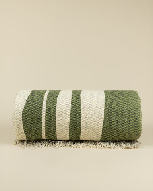 Coperta con fantasia in cotone riciclato