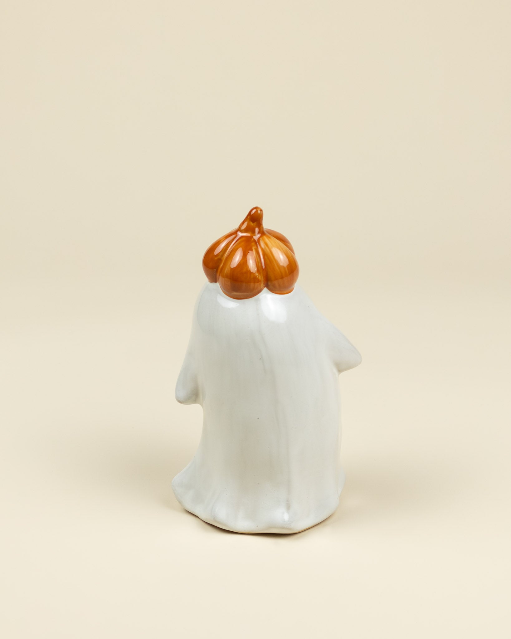 Lanterna LED – Fantasma con zucca in porcellana