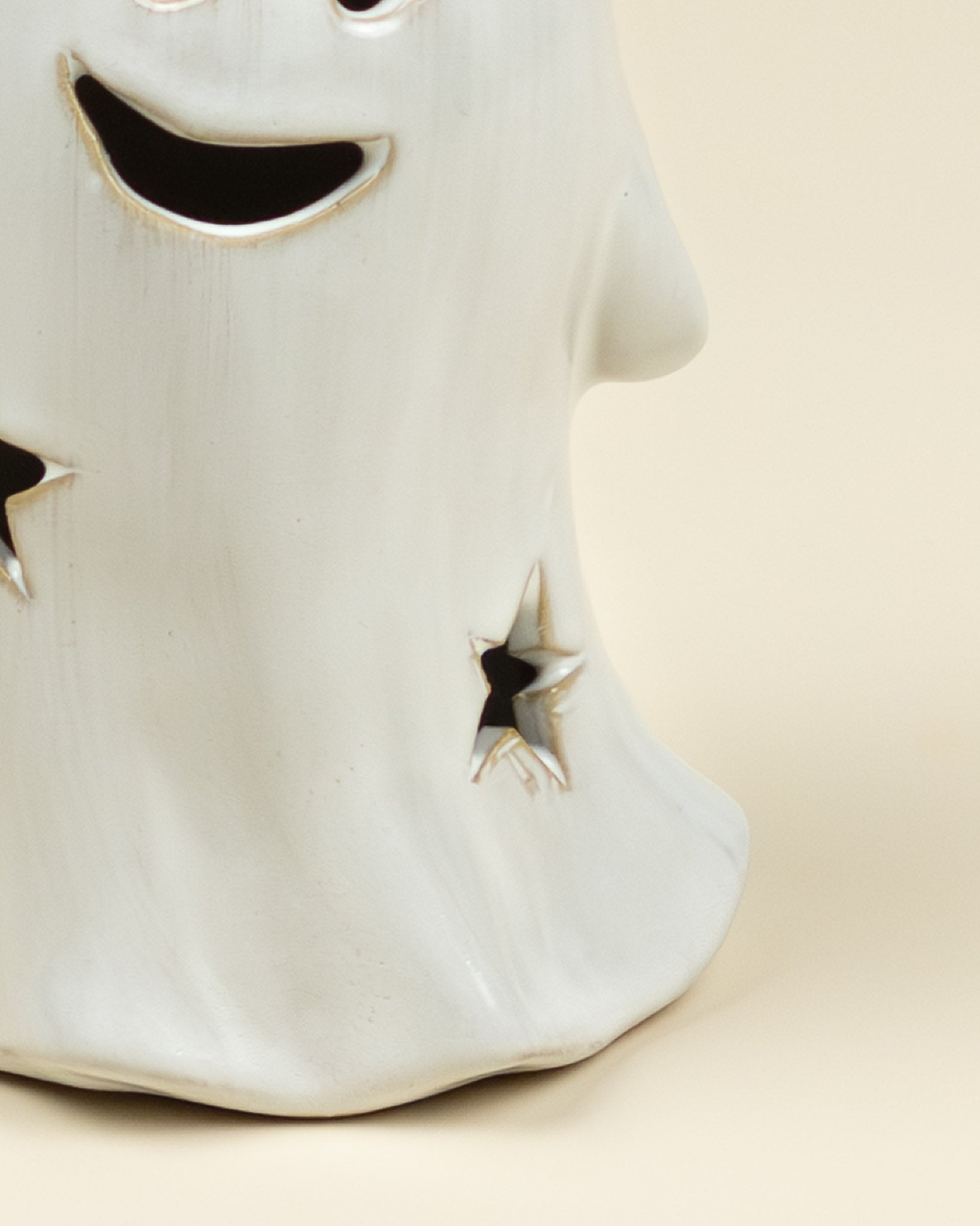 Lanterna LED – Fantasma con zucca in porcellana