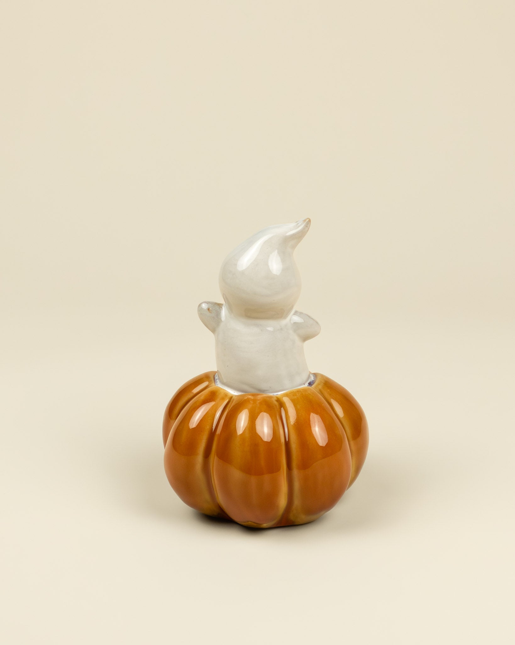 Lanterna LED – Fantasma sulla zucca in porcellana