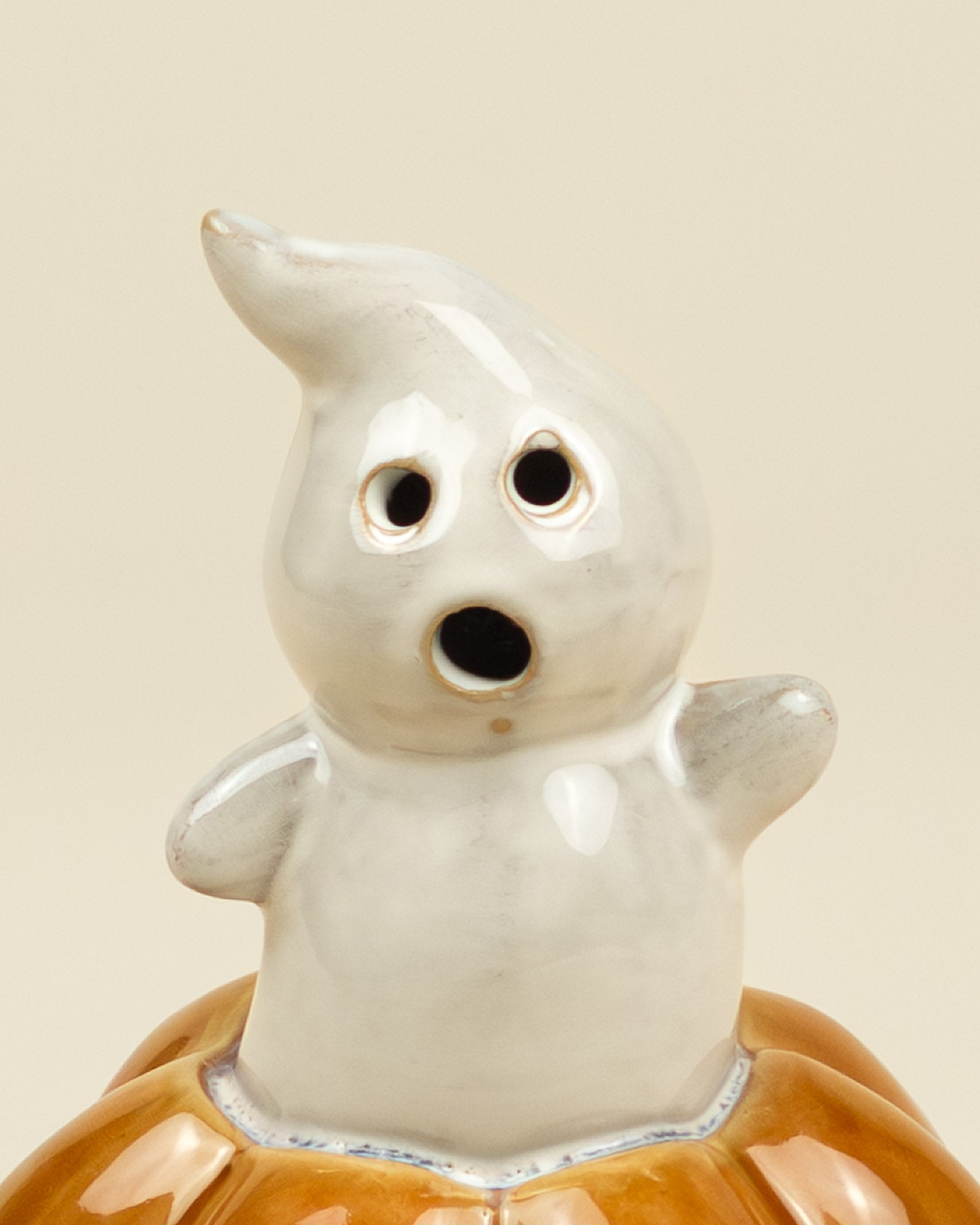 Lanterna LED – Fantasma sulla zucca in porcellana