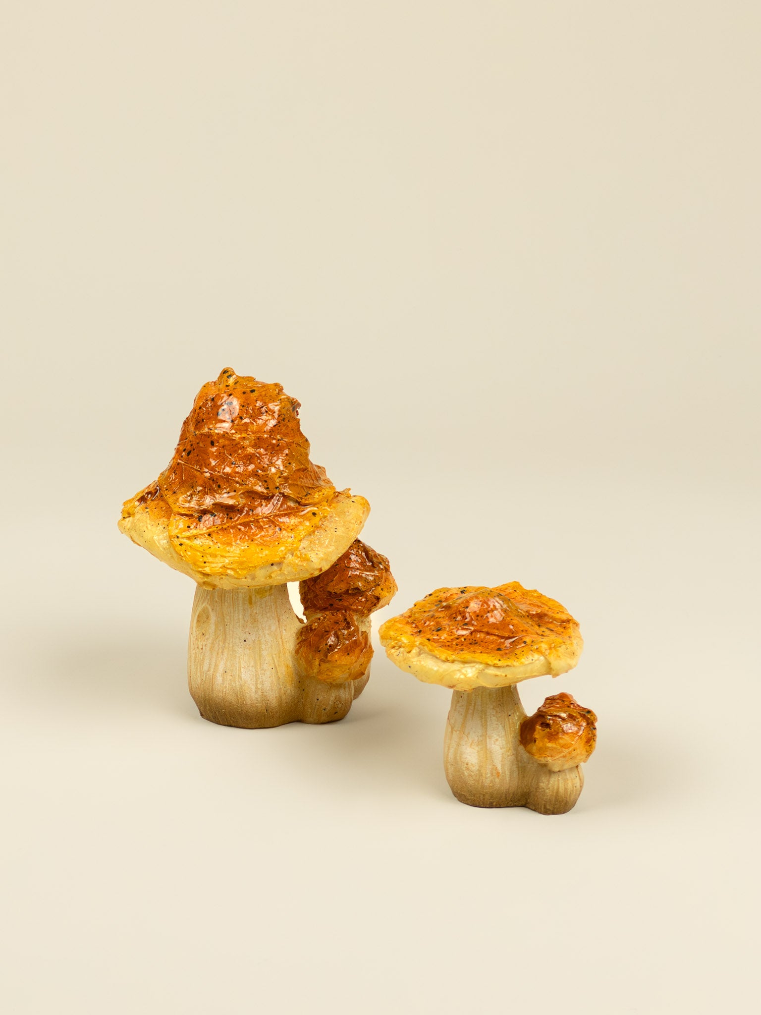 Duo funghi decorativi autunnali