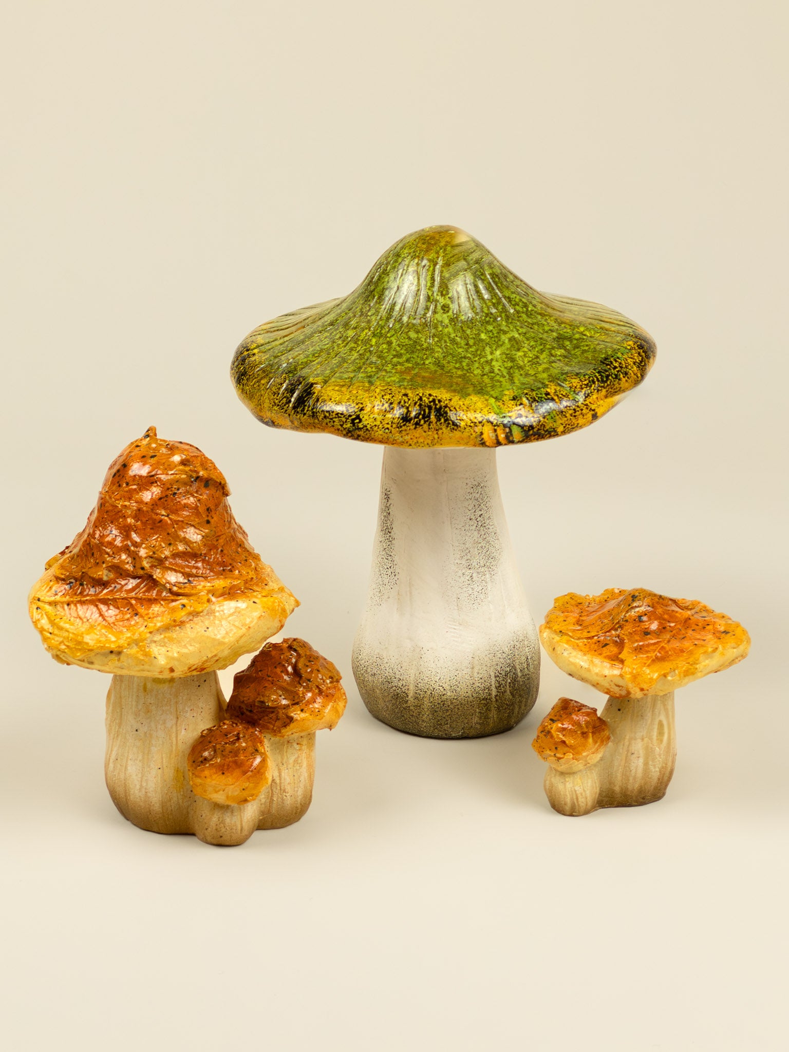 Duo funghi decorativi autunnali