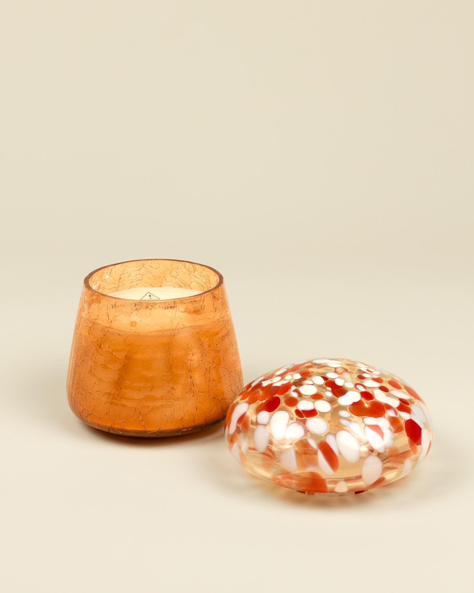 Fungo in vetro con candela profumata – Agrumi