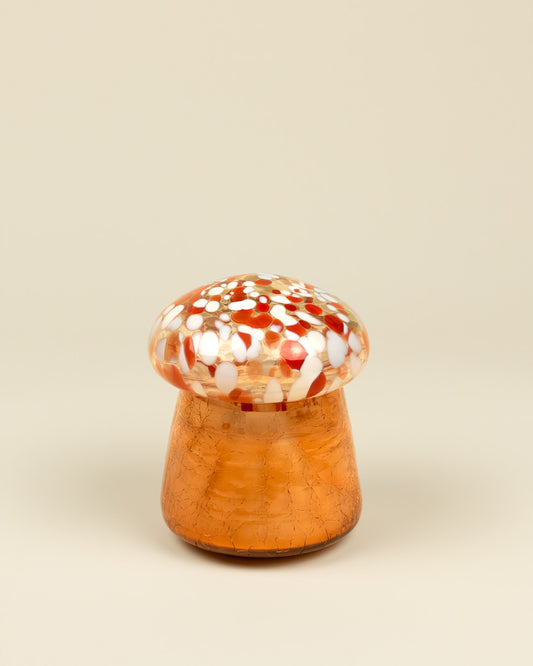 Fungo in vetro con candela profumata – Agrumi