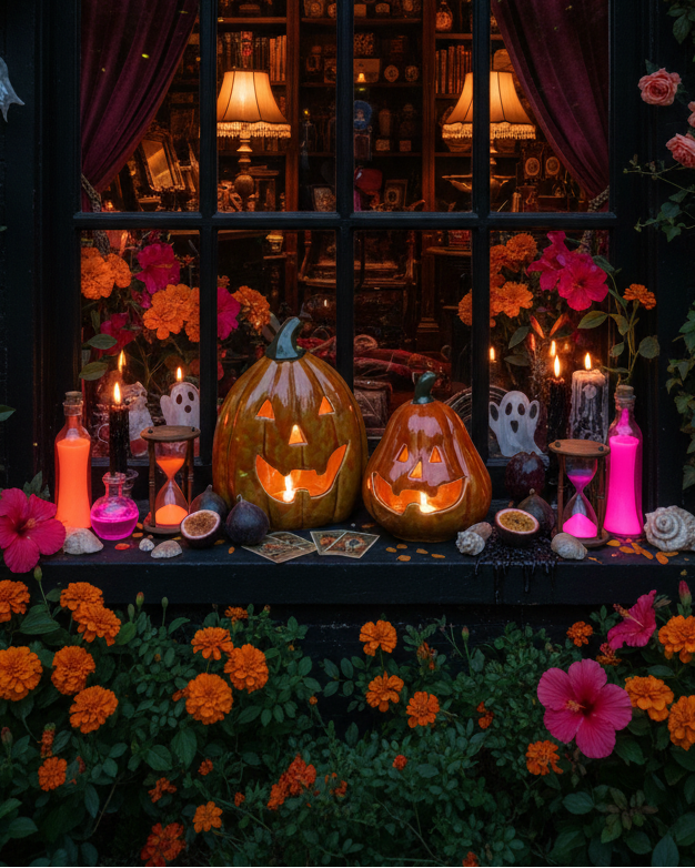 Zucca decorativa LED in porcellana