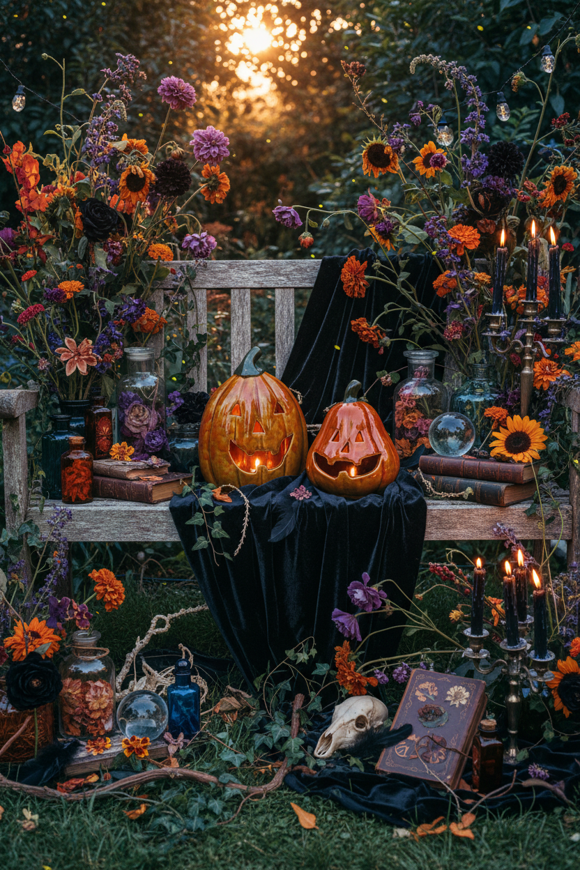 Zucca decorativa LED in porcellana