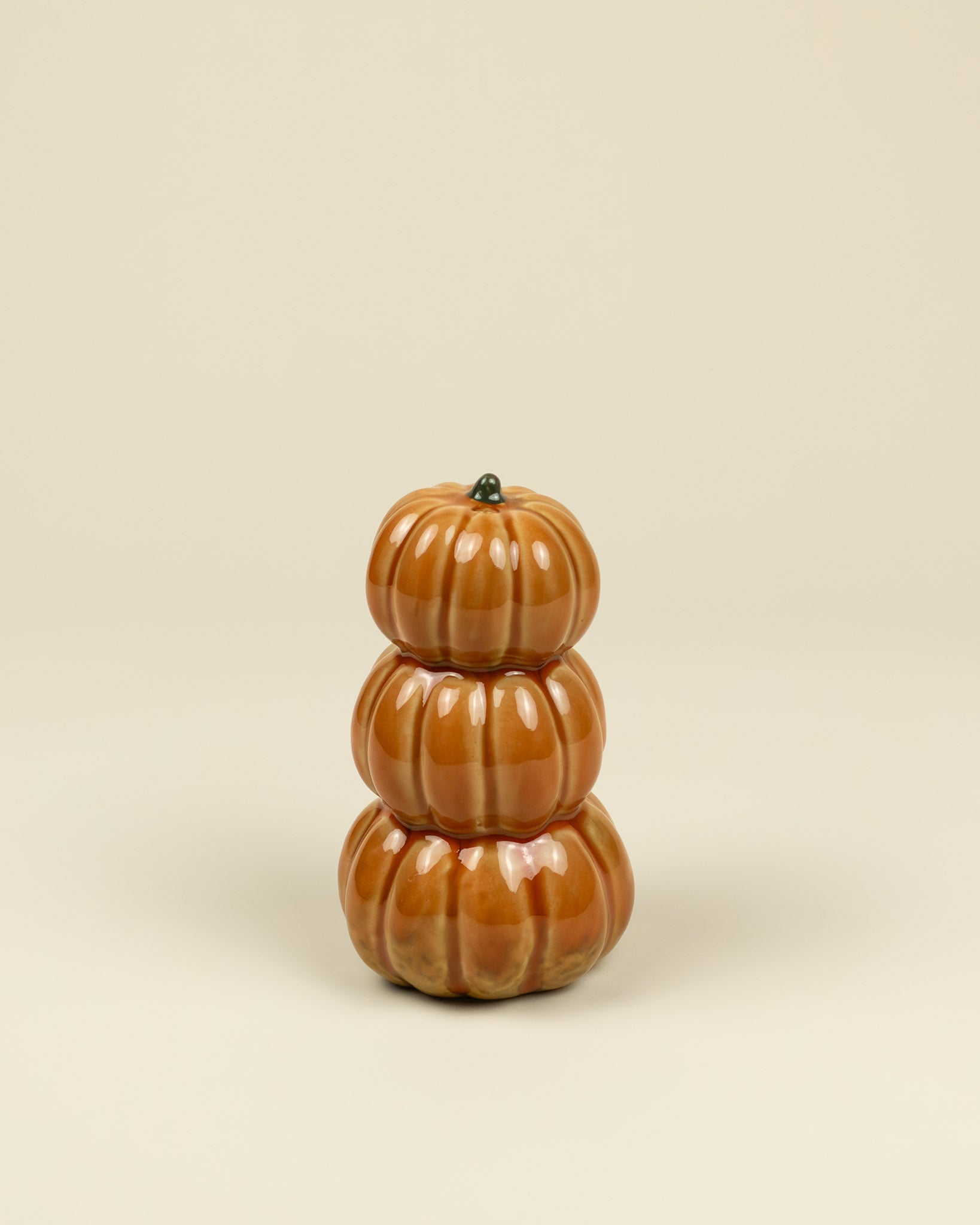 Lanterna LED – Pila di zucche rotonde in porcellana