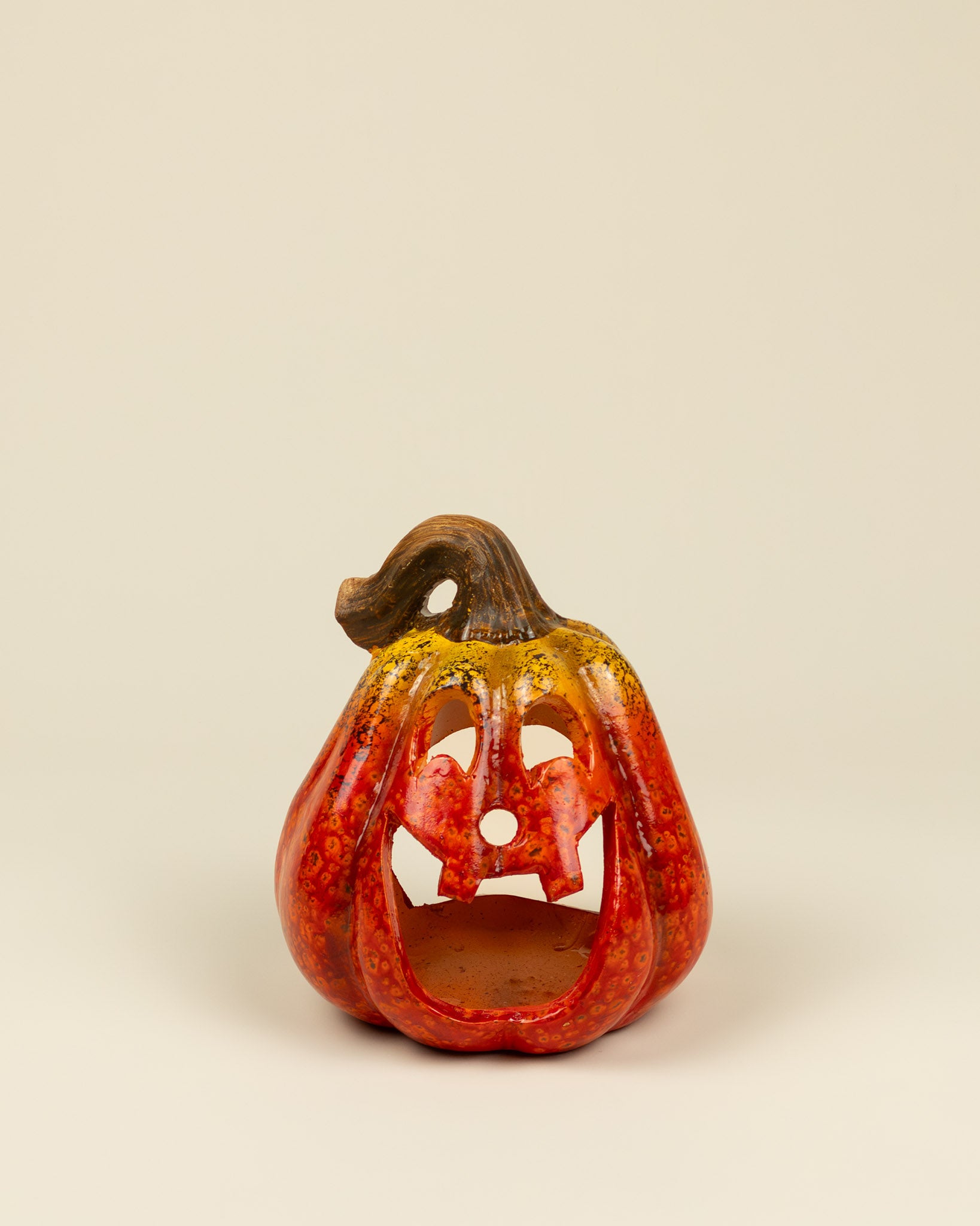 Portacandela a forma di zucca