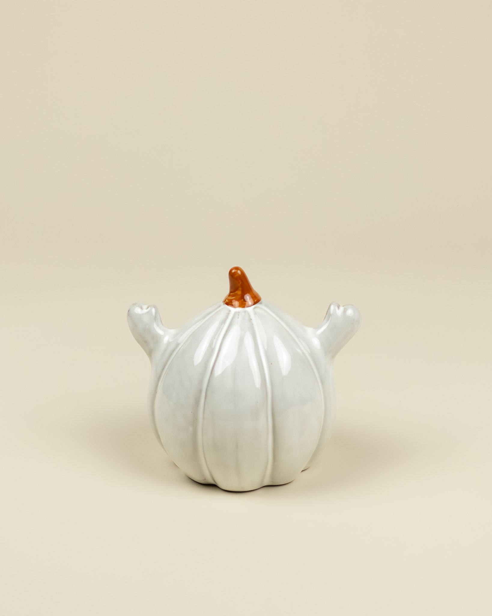 Portacandela zucca fantasma in porcellana