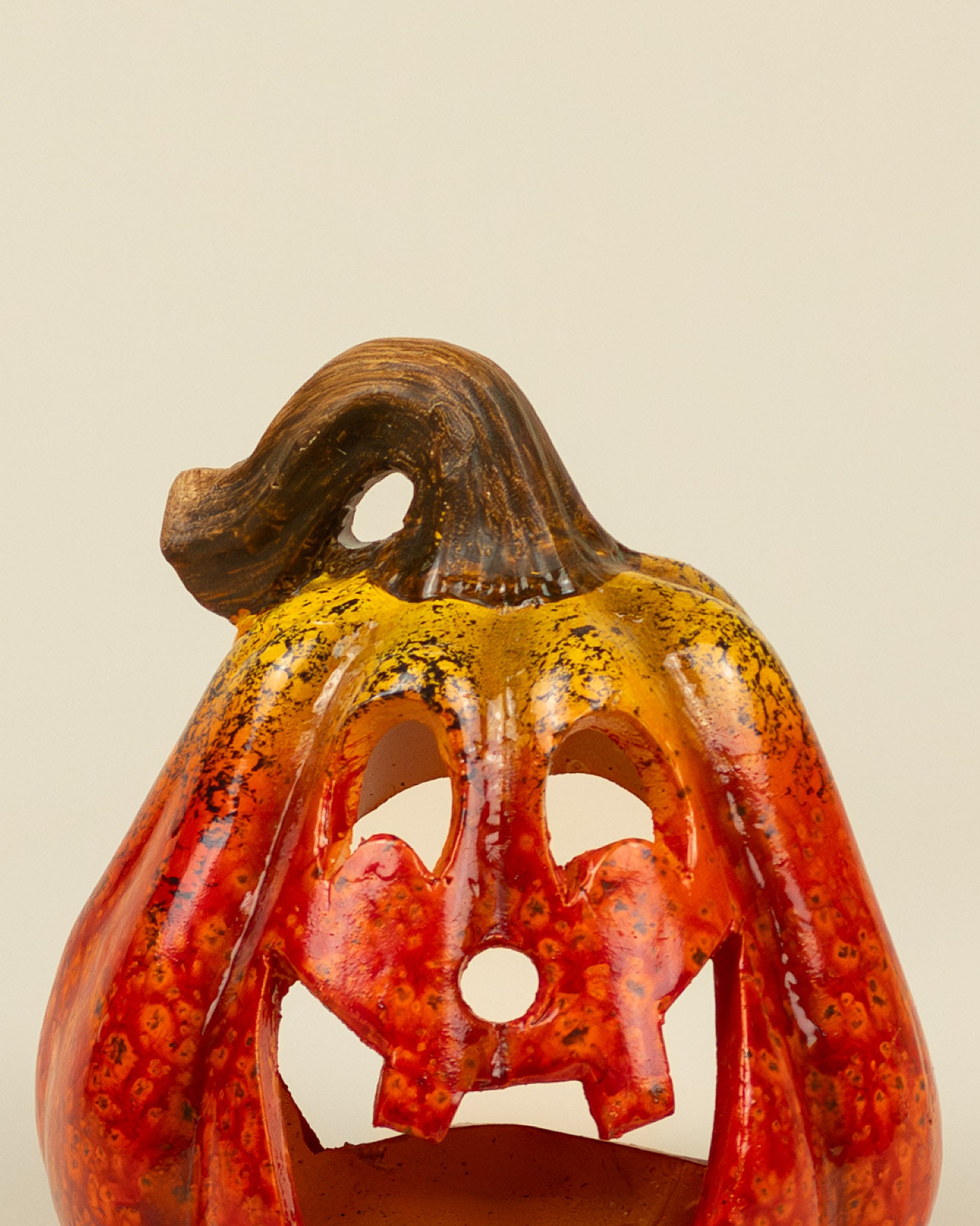 Portacandela a forma di zucca