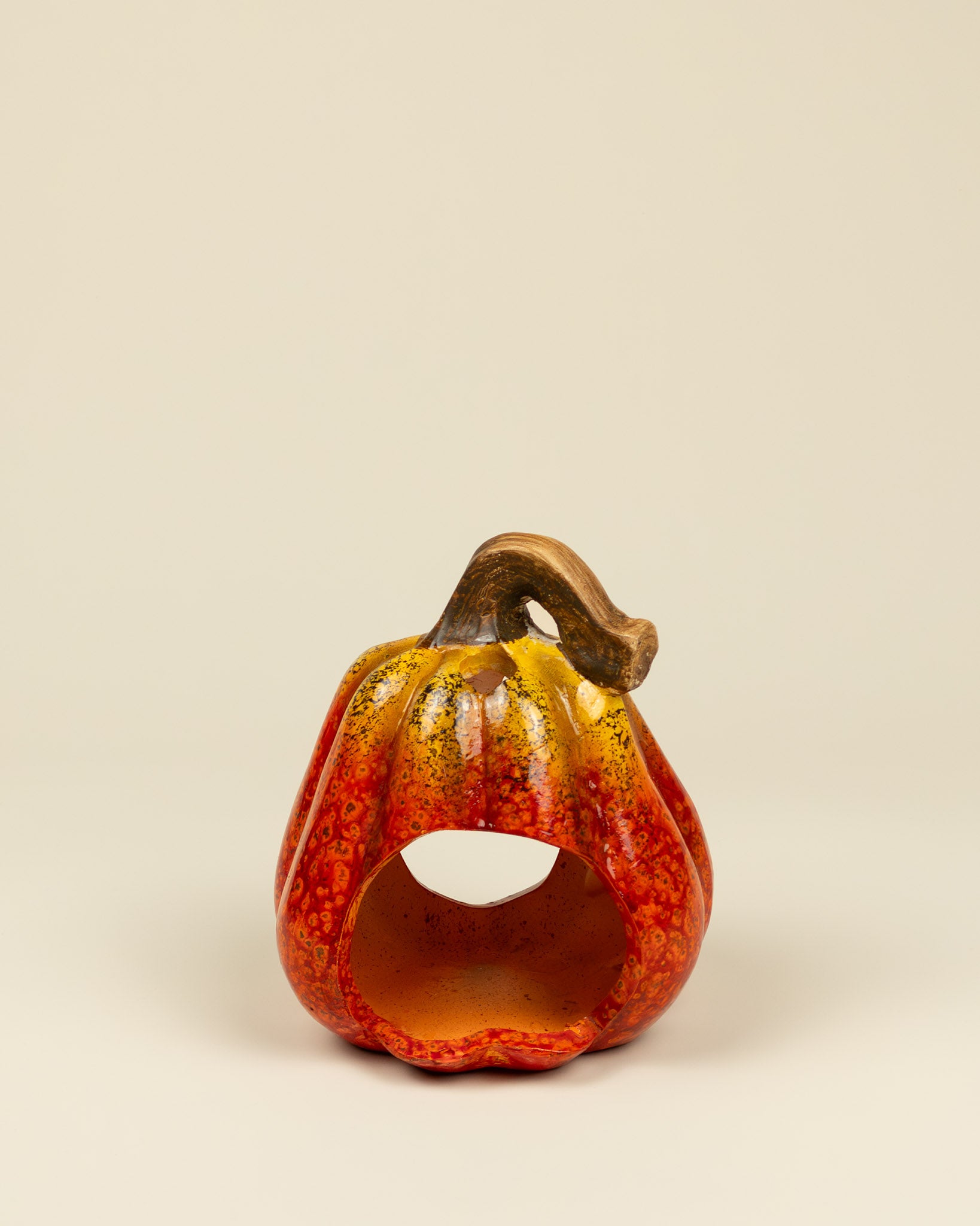 Portacandela a forma di zucca