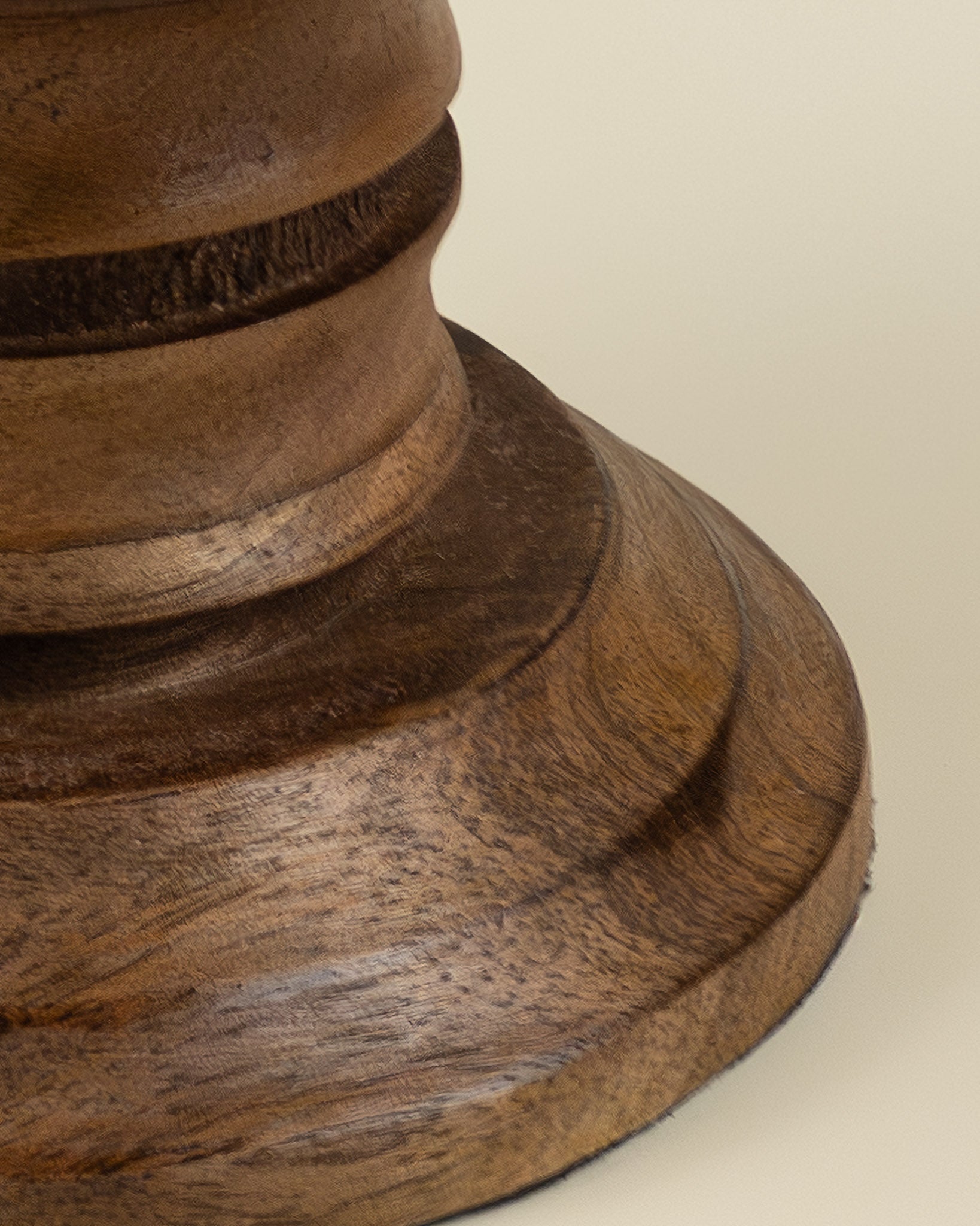 Portacandele in vetro e legno – Medio