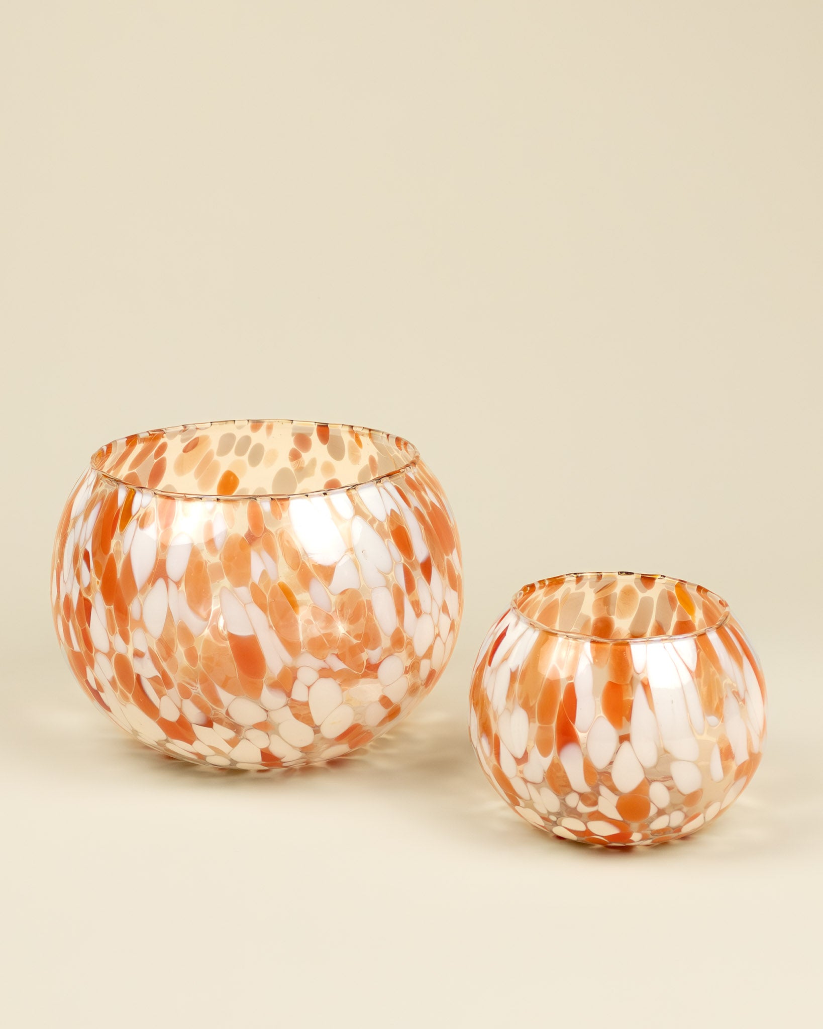 Set 2 portacandele in vetro