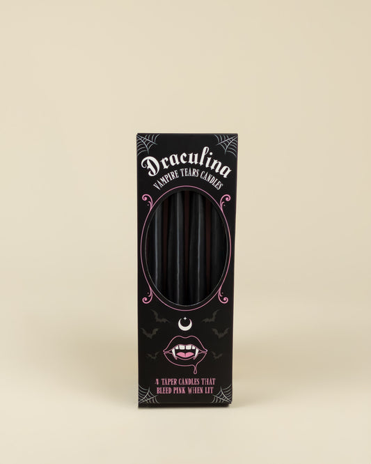 Set di 4 candele coniche "Lacrime di Vampiro"