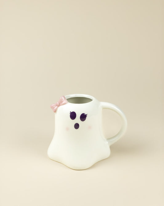 Tazza Fantasma con fiocco rosa - Mrs Boo