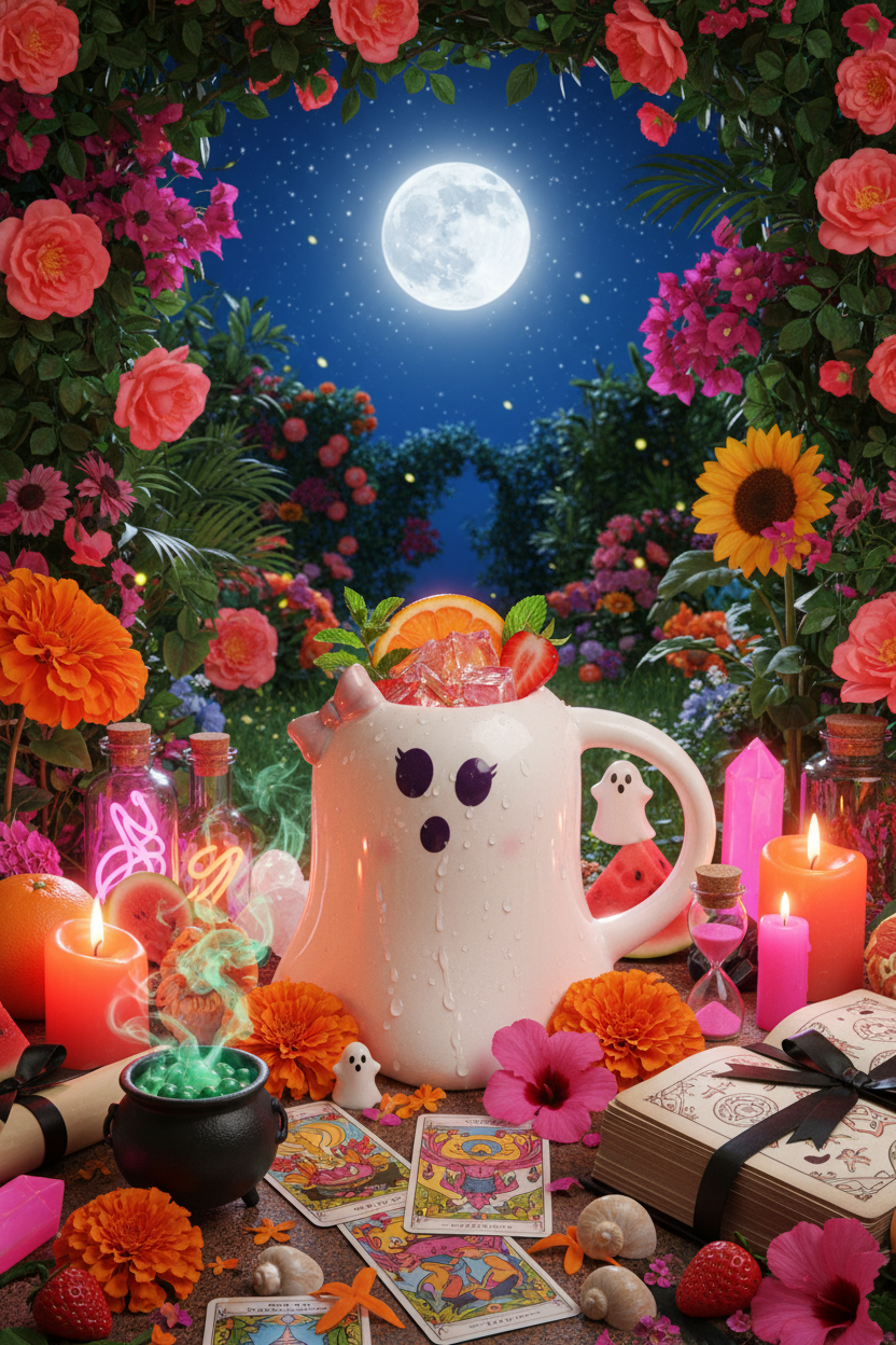Tazza fantasma con fiocco rosa - Mrs Boo