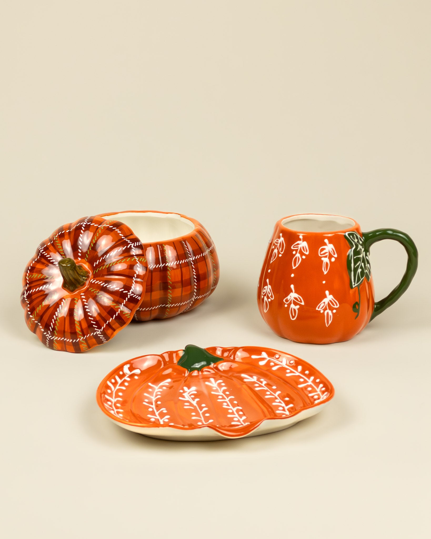 Piatto decorativo a forma di zucca