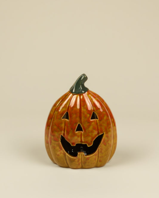 Zucca decorativa LED in porcellana