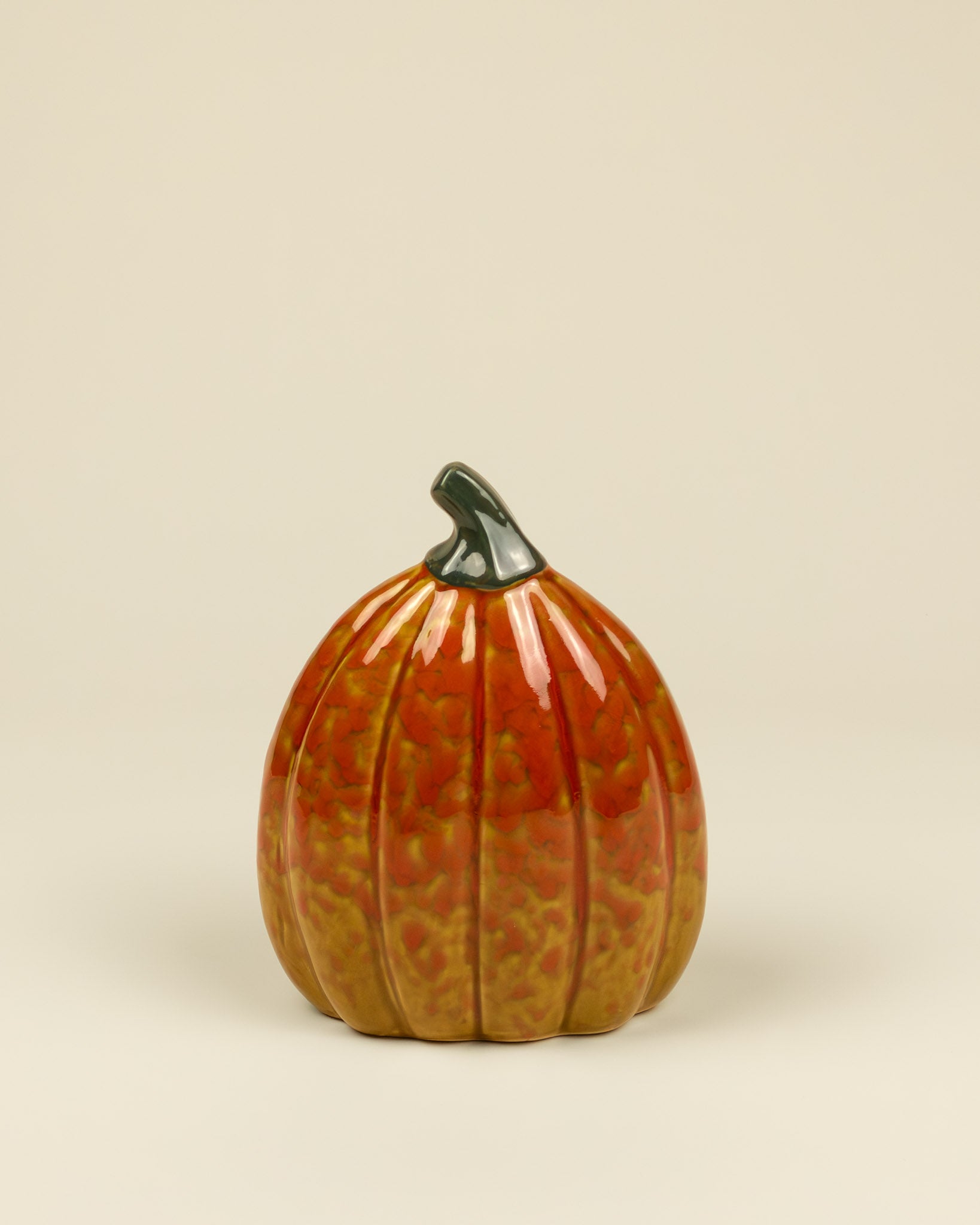 Zucca decorativa LED in porcellana