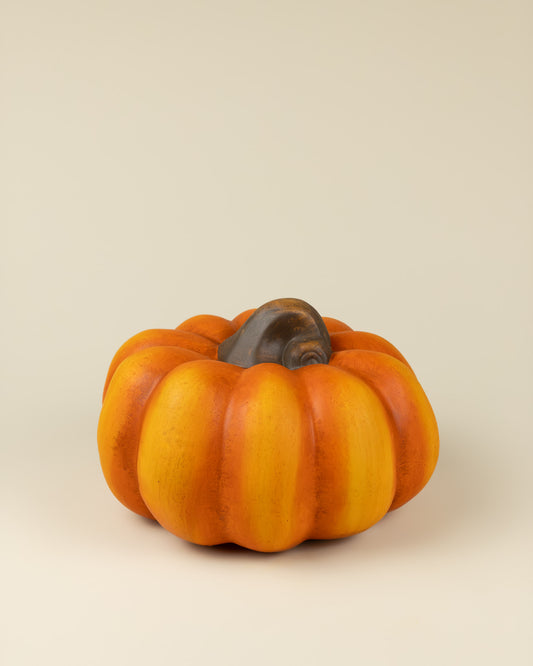 Zucca decorativa in argilla arancione – Grande