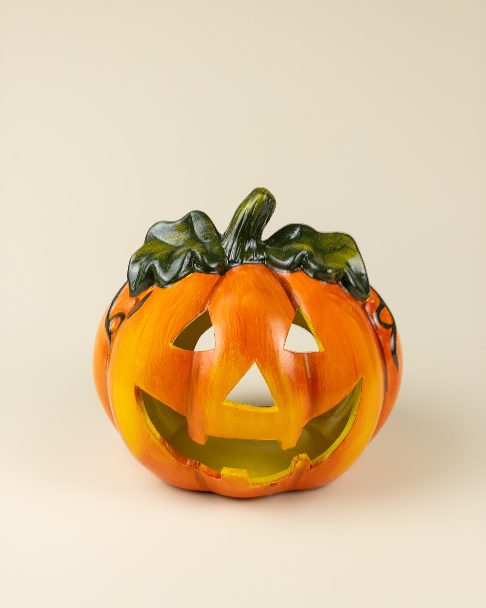 Lanterna Zucca con foglie – Portacandele Jack-o'-lantern