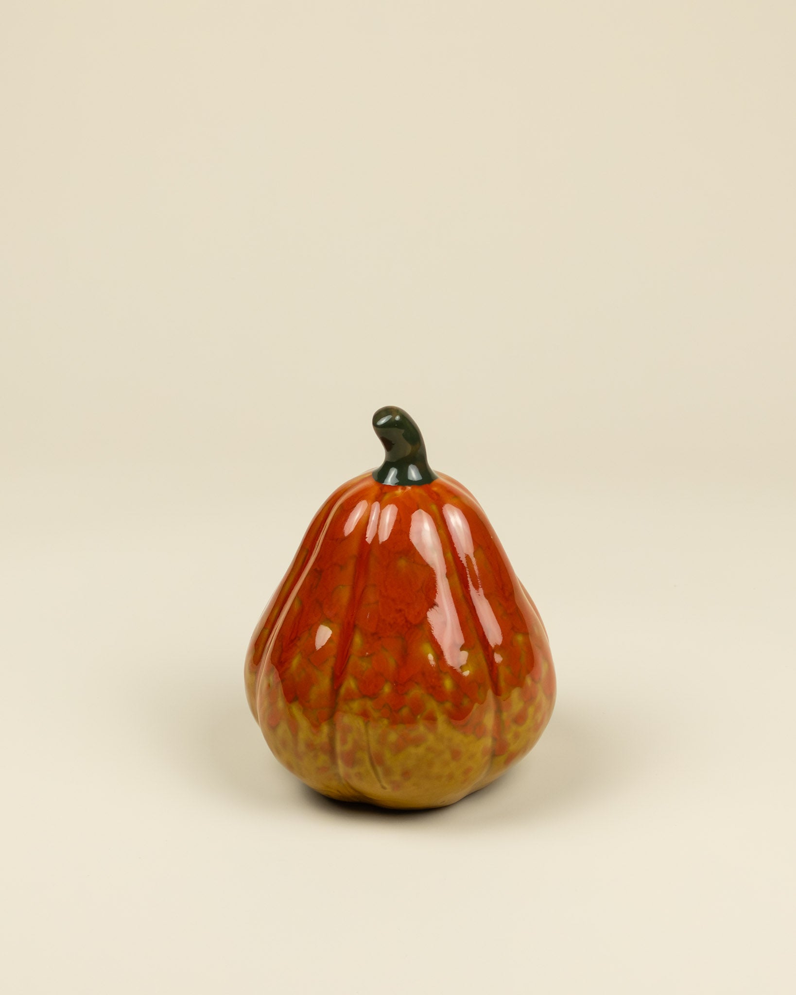 Lanterna LED – Zucca arancione in porcellana