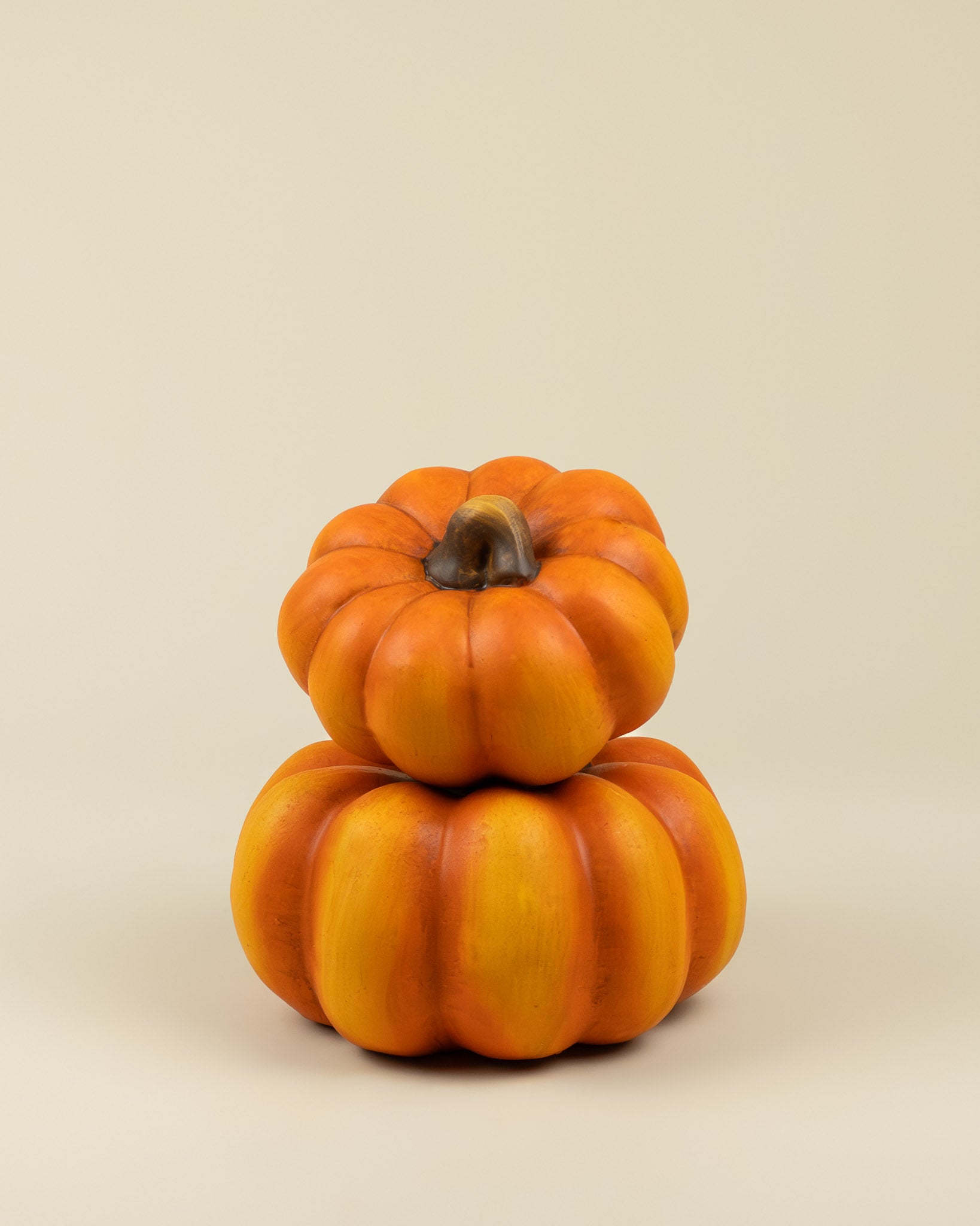 Zucca decorativa in argilla arancione – Grande