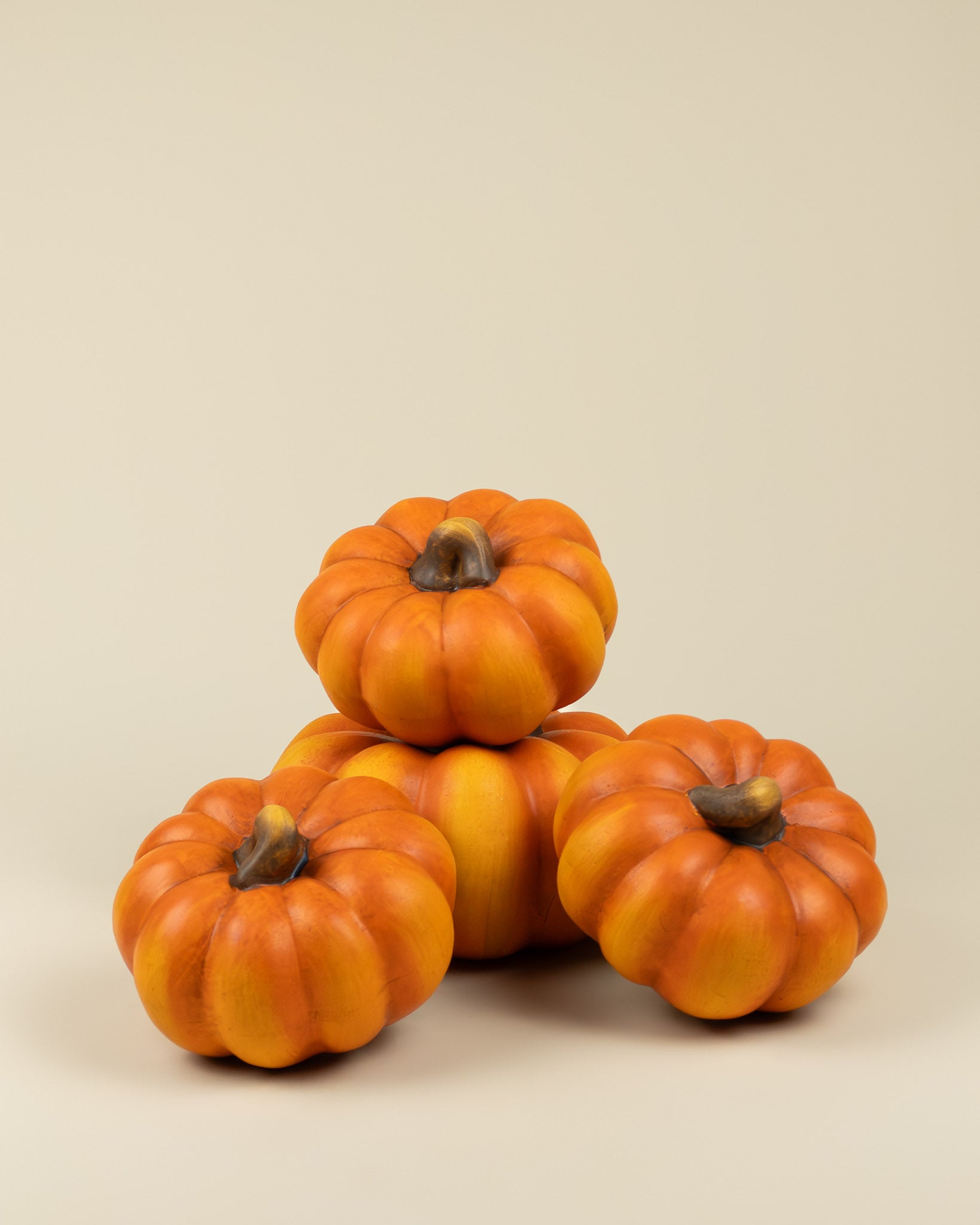 Zucca decorativa in argilla arancione – Grande