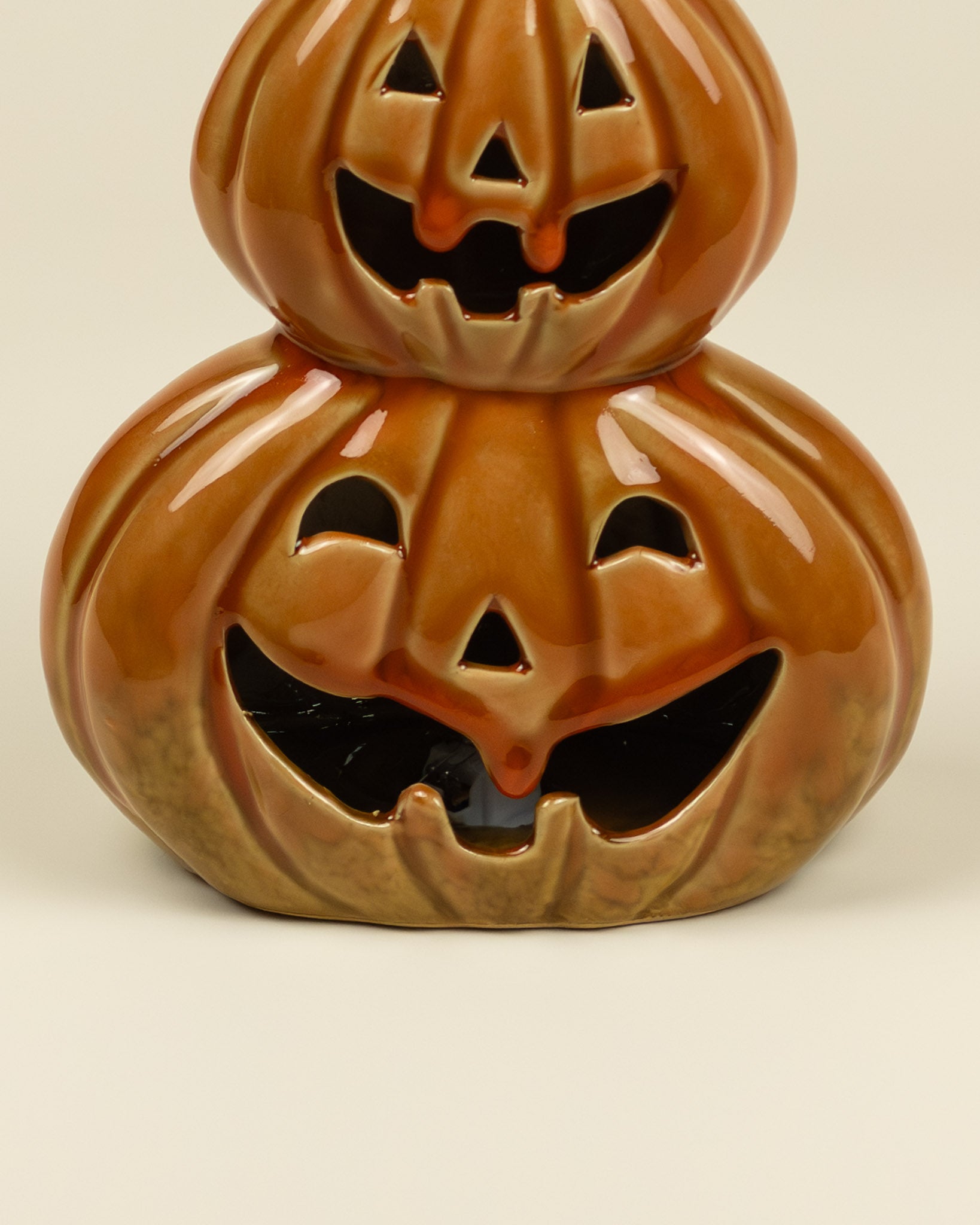 Lanterna LED – Pila di zucche in porcellana