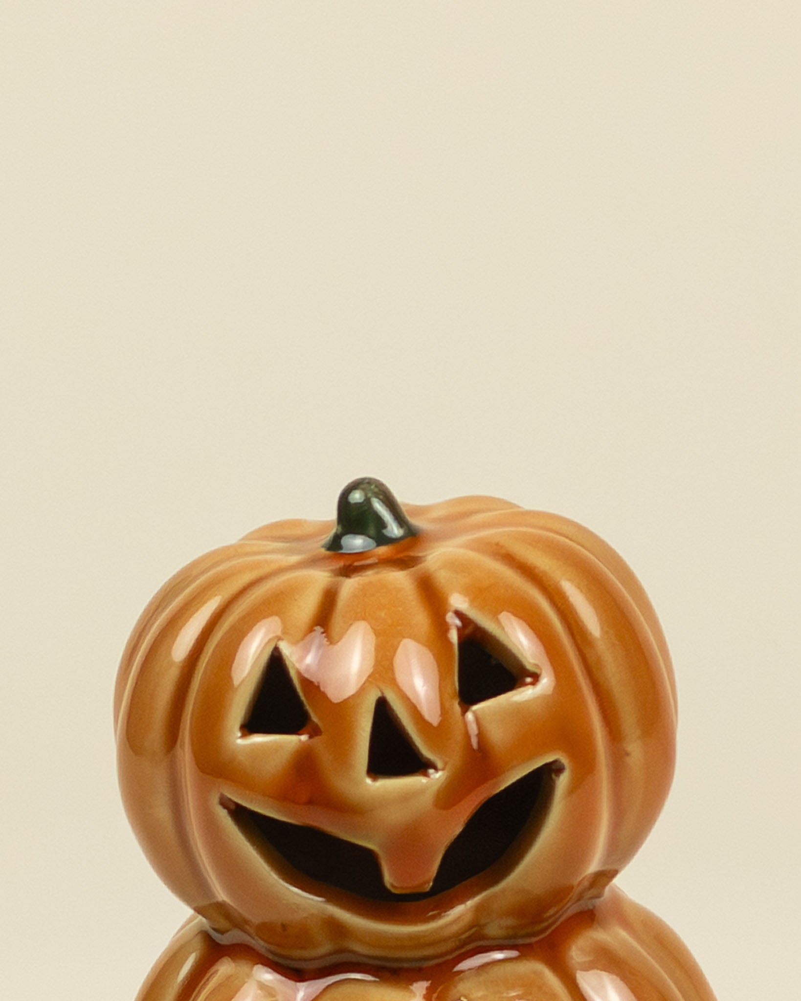 Lanterna LED – Pila di zucche rotonde in porcellana