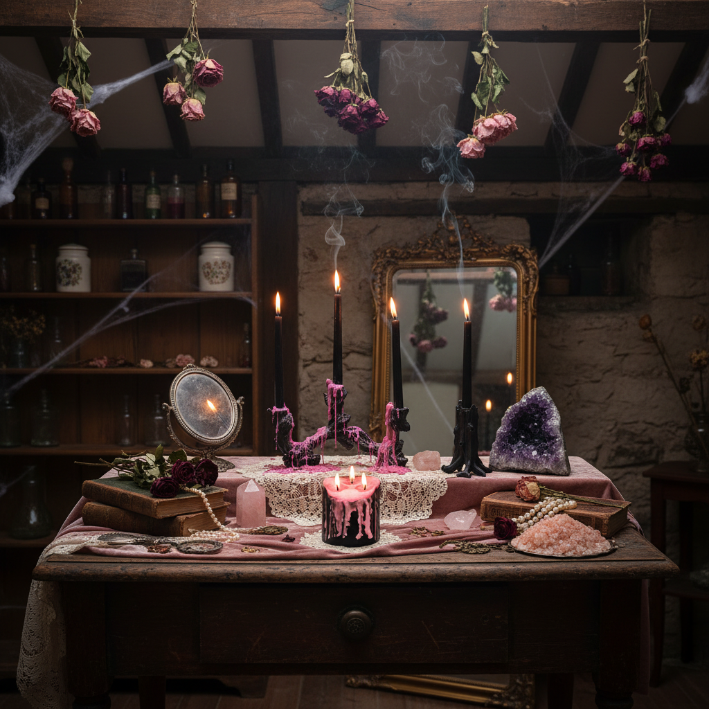 Altare girly witch con profondità