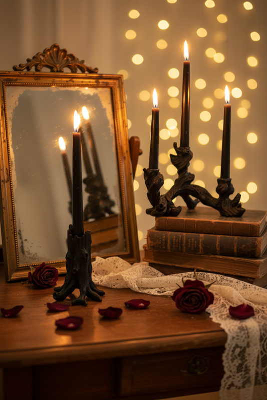 Atmosfera romantica a lume di candela