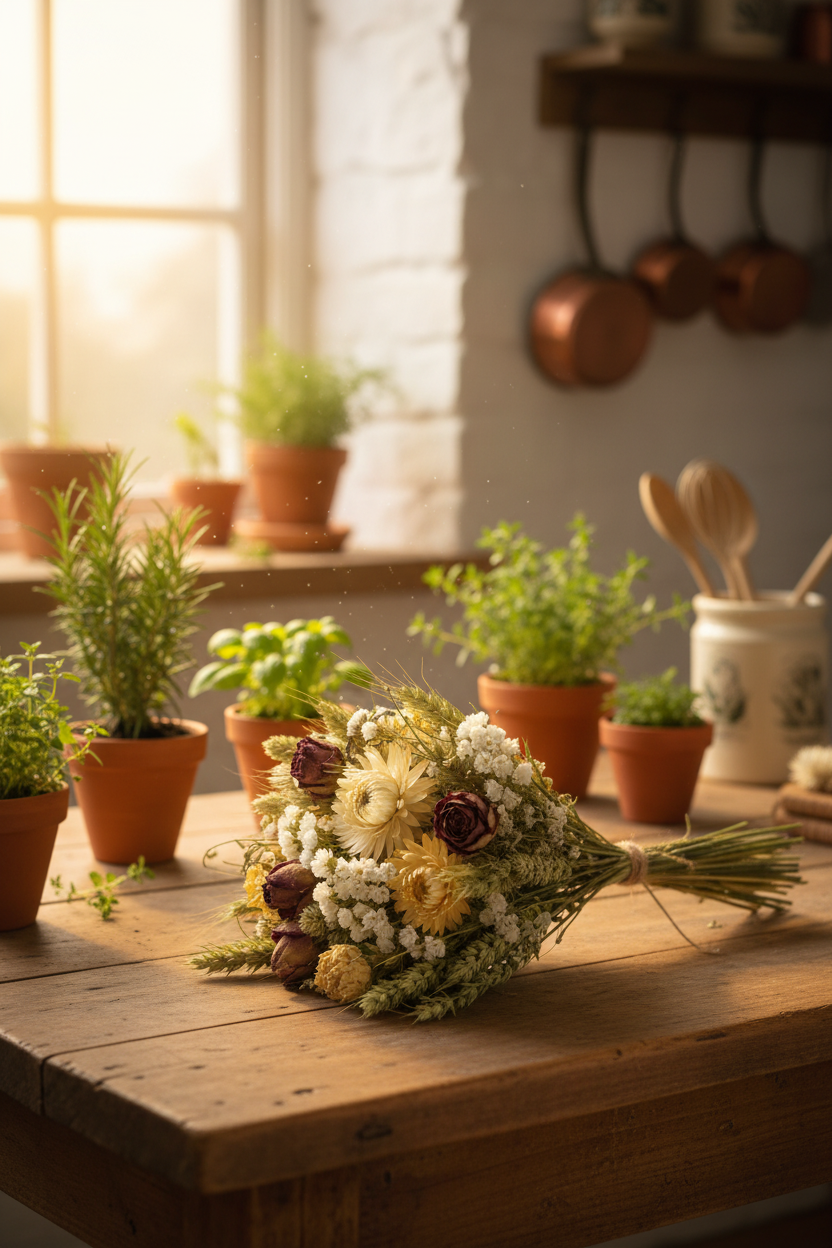 Bouquet in cucina