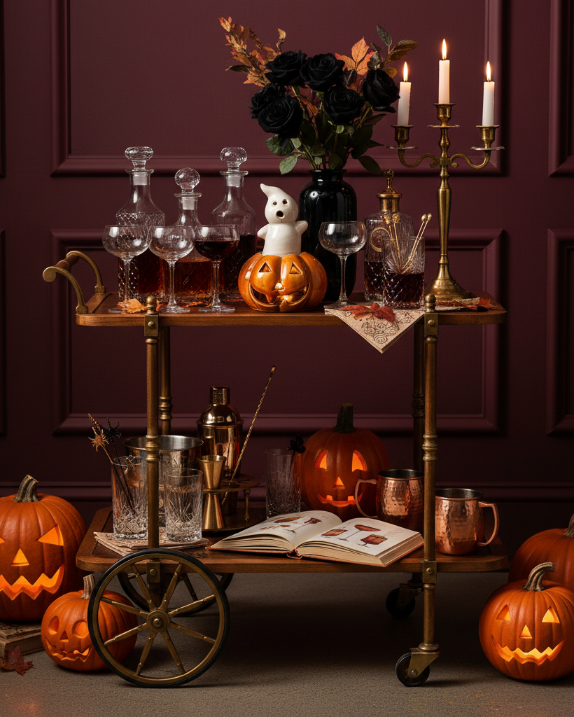 Lanterna LED – Fantasma sulla zucca in porcellana