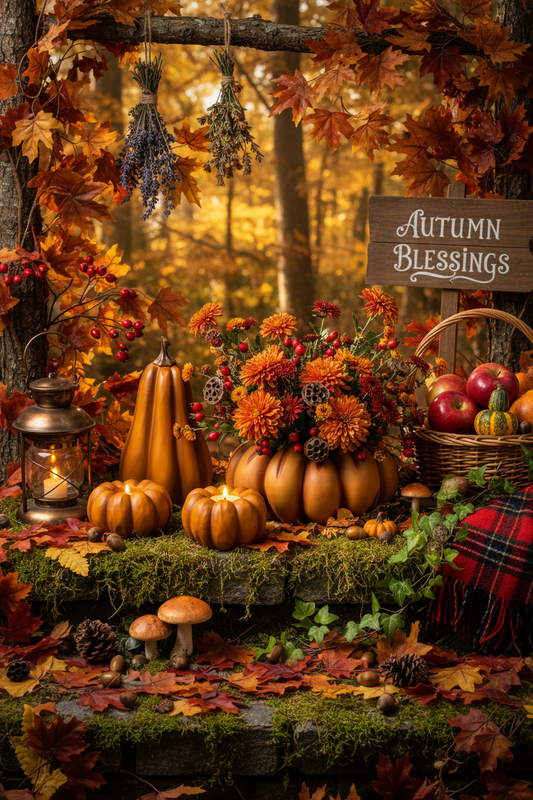 Forest floor autumn scene