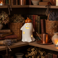 Lanterna LED – Fantasma con zucca in porcellana