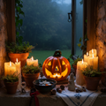 Lanterna Zucca – Portacandele Jack-o'-lantern