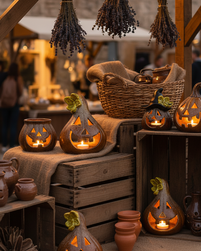 Portacandela – Zucca con fiore