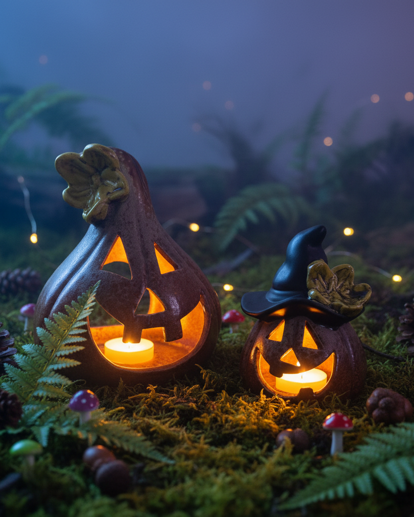 Portacandela – Zucca con fiore