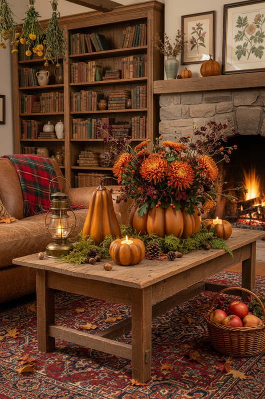 Living room autumn forest