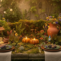 Set 2 portacandele a forma di zucca