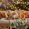 Coperta con fantasia in cotone riciclato