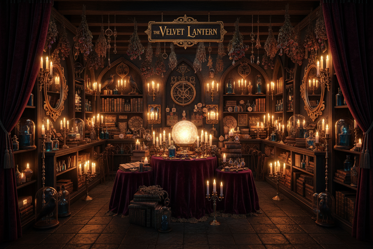 The Velvet Lantern — Interior Wallpaper Photorealistic